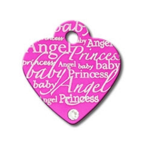Diva Laser-etched Small Heart Id Tag - National Fur League