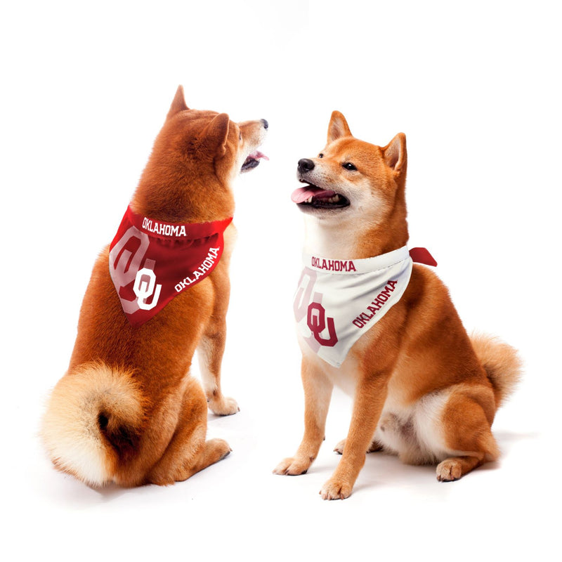 Oklahoma Sooners Home & Away Pet Bandana Set