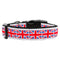 Tiled Union Jack (uk Flag) Nylon Ribbon Dog Collar - National Fur League