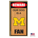 Michigan Wolverines Wood Sign - National Fur League
