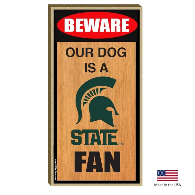 Michigan State Spartans Wood Sign - National Fur League