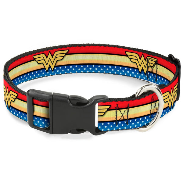 Wonder Woman Logo Stripe Breakaway Cat Collar - National Fur League