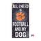 Clemson Tigers Distressed Football And My Dog Sign - National Fur League