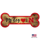 Nebraska Huskers Distressed Dog Bone Wooden Sign - National Fur League