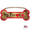Boston Red Sox Distressed Dog Bone Wooden Sign - National Fur League