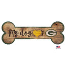 Green Bay Packers Distressed Dog Bone Wooden Sign - National Fur League