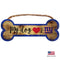 New York Giants Distressed Dog Bone Wooden Sign - National Fur League