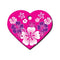 Pink Hawaiian Print Large Heart Id Tag - National Fur League