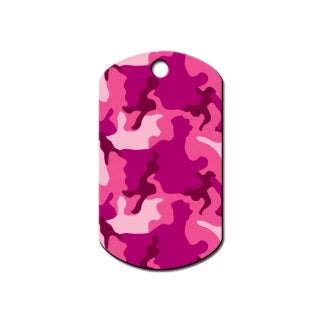 Pink Camouflage Print Military Id Tag - National Fur League