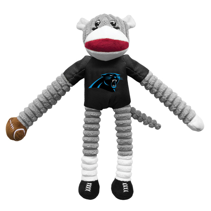 Carolina Panthers Sock Monkey Pet Toy - National Fur League