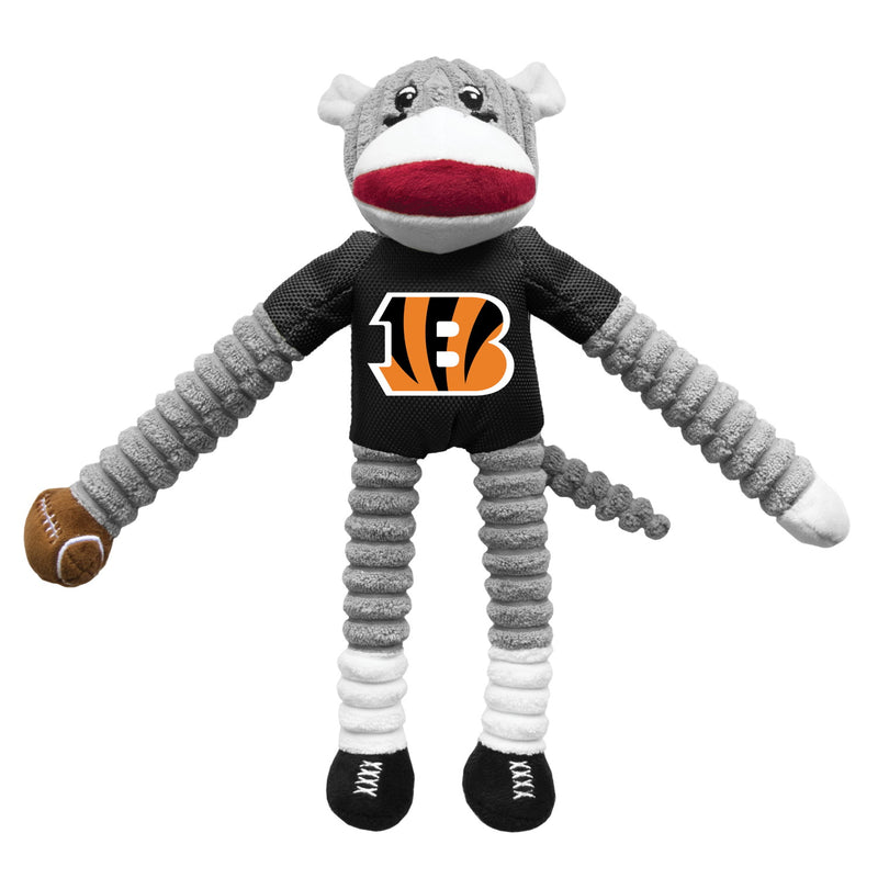Cincinnati Bengals Sock Monkey Pet Toy - National Fur League