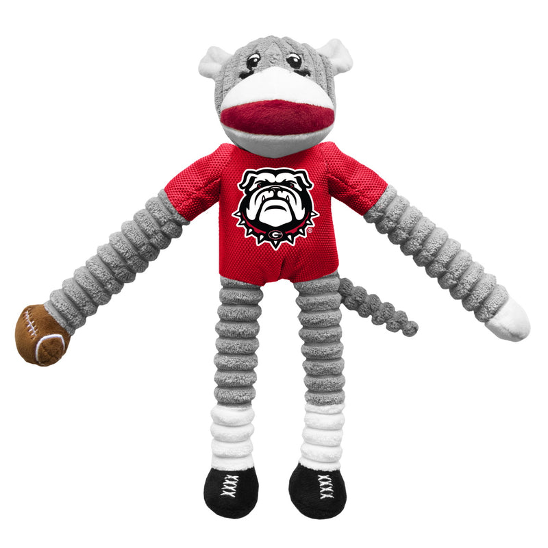 Georgia Bulldogs Sock Monkey Pet Toy - National Fur League