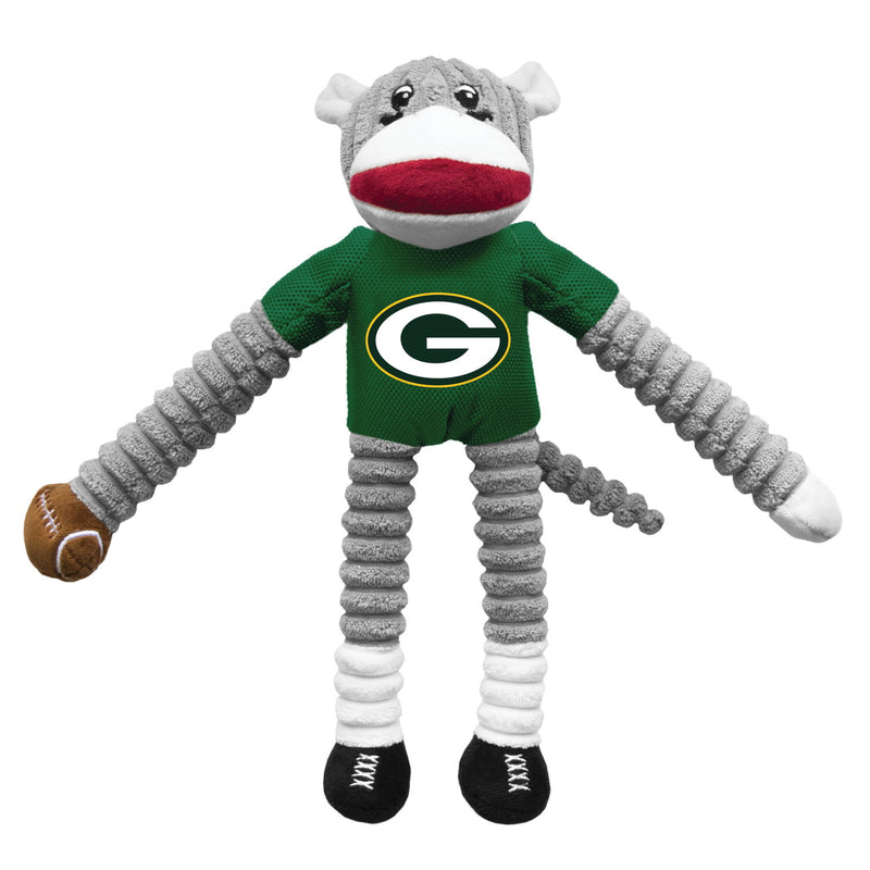 Green Bay Packers Sock Monkey Pet Toy - National Fur League