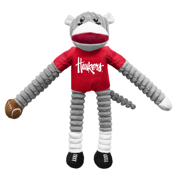 Nebraska Huskers Sock Monkey Pet Toy - National Fur League