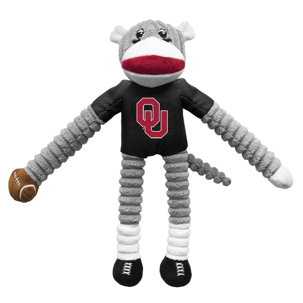 Oklahoma Sooners Sock Monkey Pet Toy - National Fur League