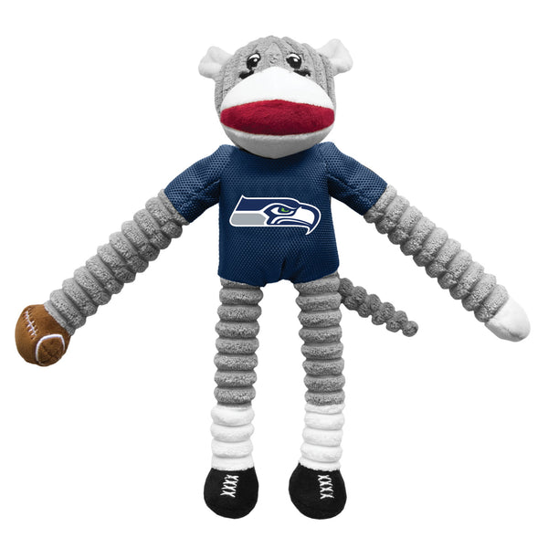 Seattle Seahawks Sock Monkey Pet Toy - National Fur League