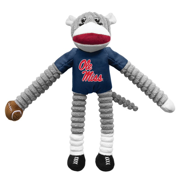 Ole Miss Rebels Sock Monkey Pet Toy - National Fur League