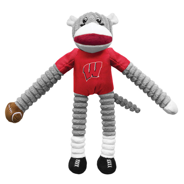 Wisconsin Badgers Sock Monkey Pet Toy - National Fur League