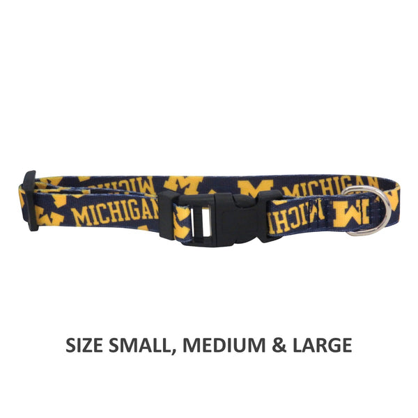 Michigan Wolverines Pet Nylon Collar - National Fur League