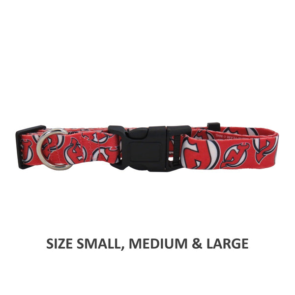 New Jersey Devils Pet Nylon Collar - National Fur League