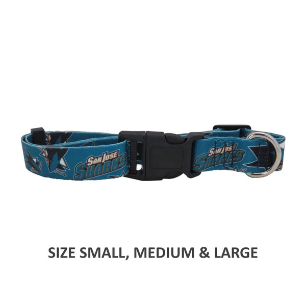 San Jose Sharks Pet Nylon Collar - National Fur League