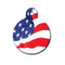 Usa Flag Circle Id Tag - National Fur League