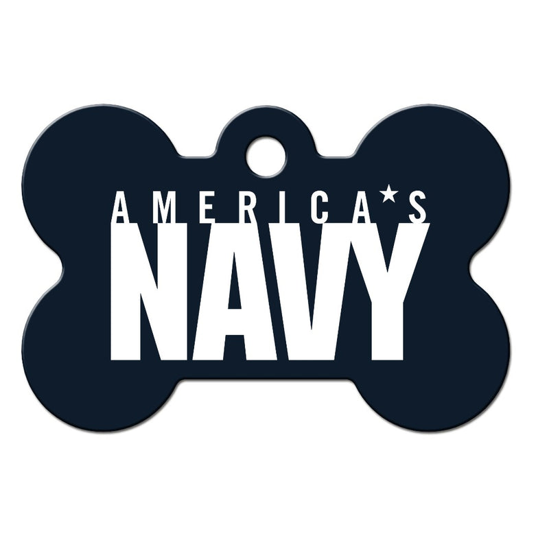 Navy Large Bone Id Tag - National Fur League