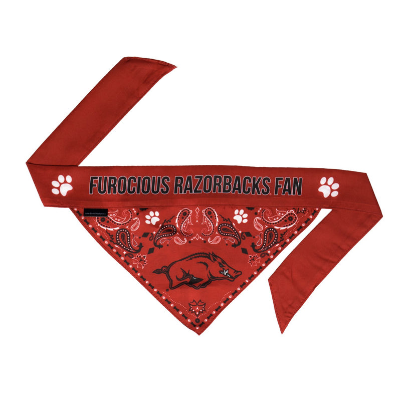 Arkansas Razorbacks Pet Reversible Paisley Bandana - National Fur League