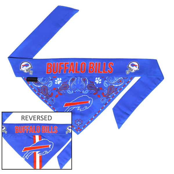 Buffalo Bills Pet Reversible Paisley Bandana - National Fur League