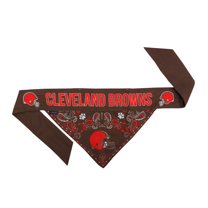 Cleveland Browns Pet Reversible Paisley Bandana - National Fur League