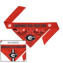 Georgia Bulldogs Pet Reversible Paisley Bandana - National Fur League