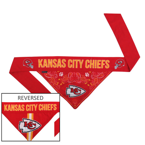 Kansas City Chiefs Pet Reversible Paisley Bandana - National Fur League