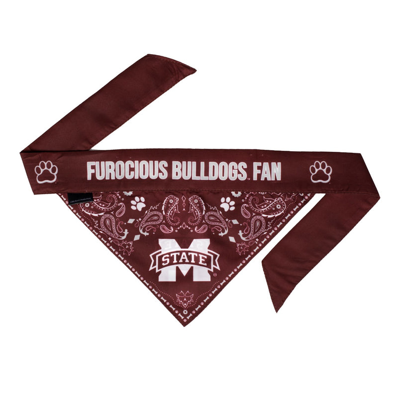 Mississippi State Bulldogs Reversible Paisley Bandana - National Fur League