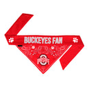 Ohio State Buckeyes Pet Reversible Paisley Bandana - National Fur League