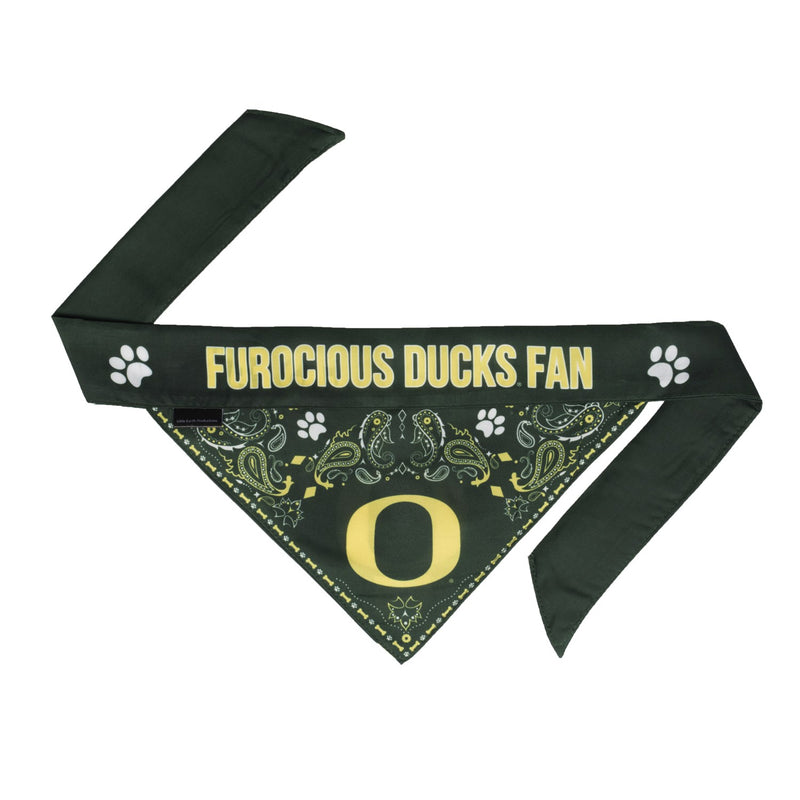 Oregon Ducks Pet Reversible Paisley Bandana - National Fur League