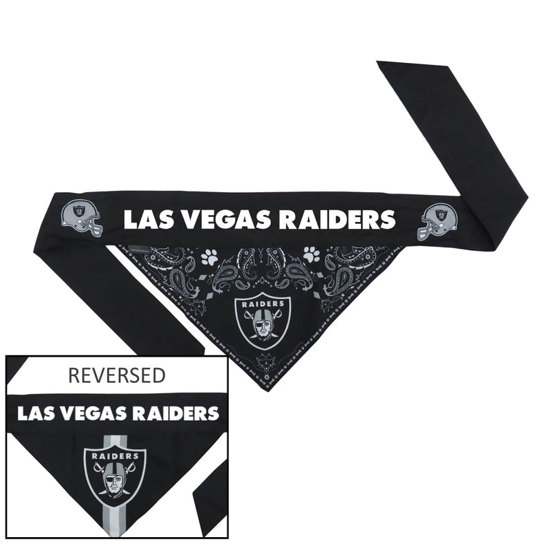Las Vegas Raiders Pet Reversible Paisley Bandana - National Fur League