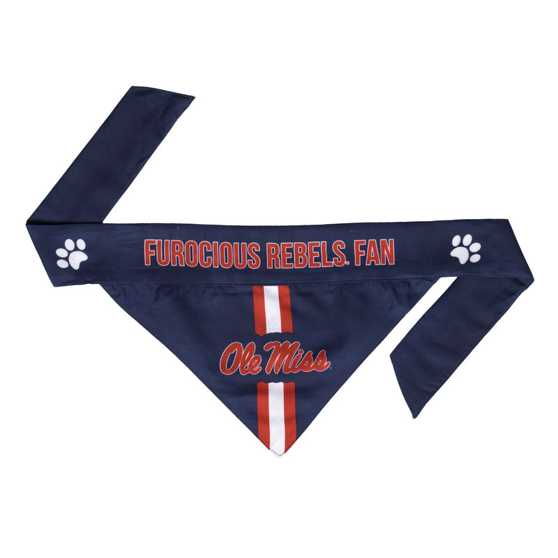 Ole Miss Rebels Pet Reversible Paisley Bandana - National Fur League