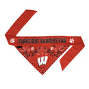 Wisconsin Badgers Pet Reversible Paisley Bandana - National Fur League