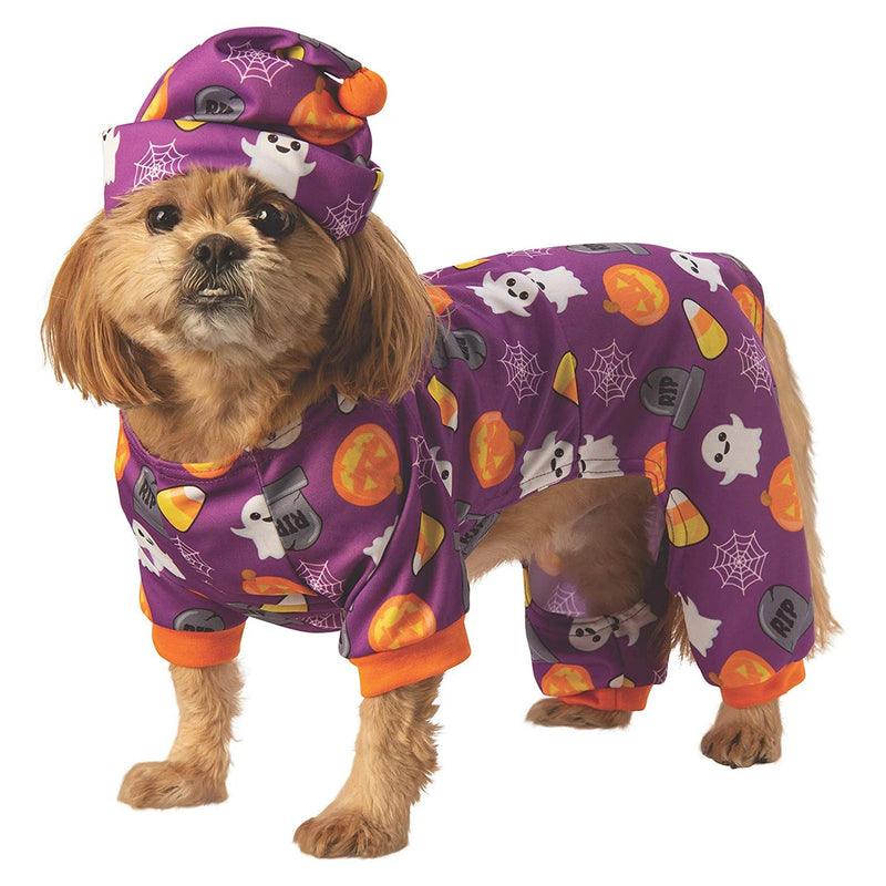 Halloween Emoji Print Pet Pjs Costume - National Fur League