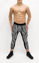 Zebra Print Men's Pocket Tights