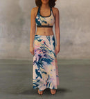 Colorful Marble Maxi Skirt
