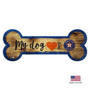Houston Astros Distressed Dog Bone Wooden Sign - National Fur League