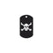Black Skull And Crossbones Print Military Id Tag - National Fur League