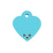 Turquoise Small Heart Id Tag W- Clear Stones - National Fur League