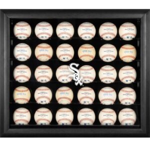 Chicago White Sox Logo Black Framed 30-Ball Display Case