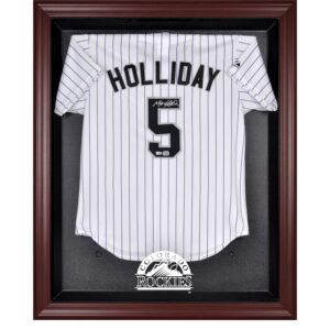 Colorado Rockies Mahogany Framed Logo Jersey Display Case