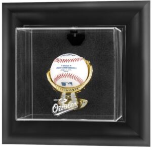 Baltimore Orioles Black Framed Wall-Mounted Logo Baseball Display Case