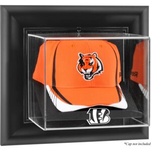 Cincinnati Bengals Black Framed Wall-Mountable Cap Logo Display Case