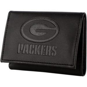 Men's Black Green Bay Packers Hybrid Tri-Fold Wallet