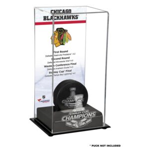 Chicago Blackhawks 2015 Stanley Cup Champions Logo Standard Puck Display Case